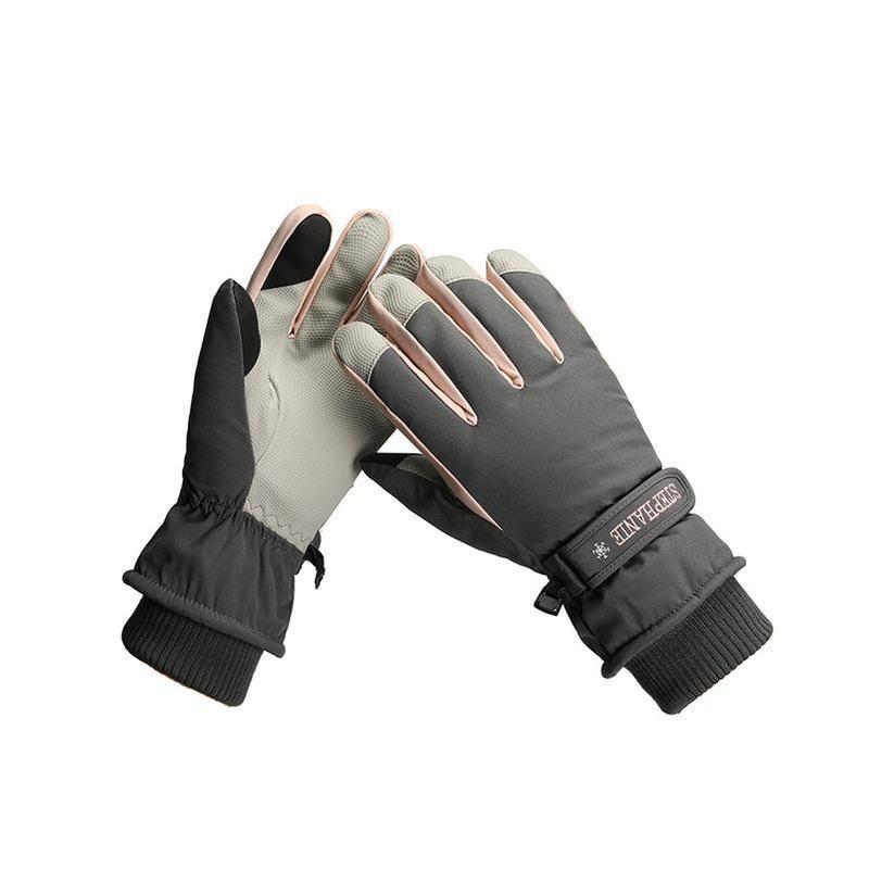 南极人男女士冬季加绒加厚手套情侣保暖户外滑雪骑车防水防滑防风