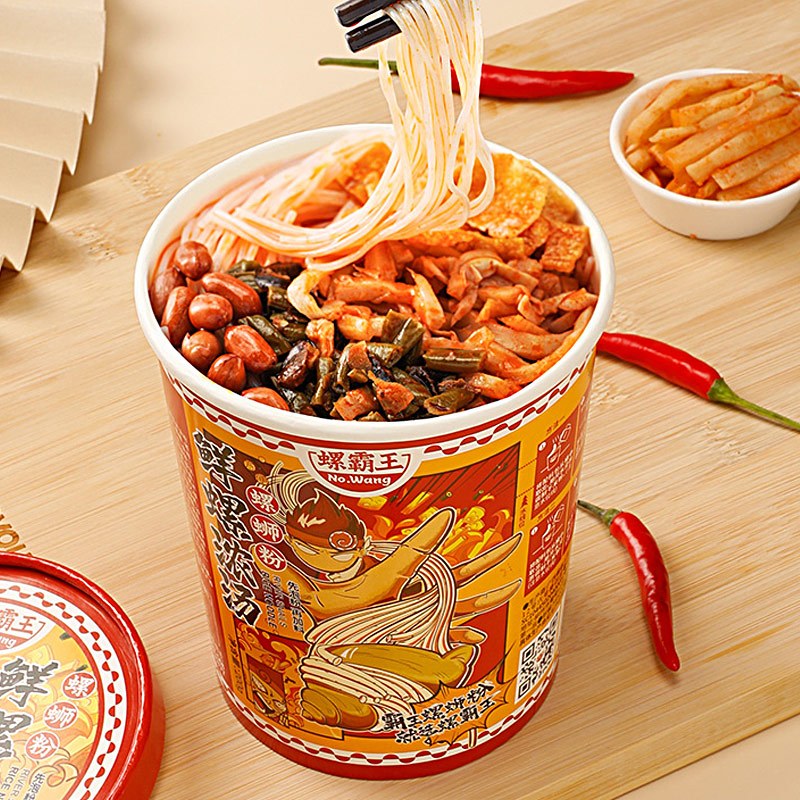 螺霸王螺蛳粉200g6桶装酸辣粉方便面粉丝米线螺丝粉