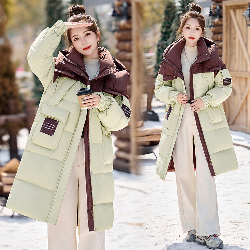 高端欧货羽绒服女冬季2024新款过膝90白鸭绒高级感加厚中长款保暖外时尚羽绒服秋冬新款宽松大码冬季羽绒服女女款加厚外套冬高清大图