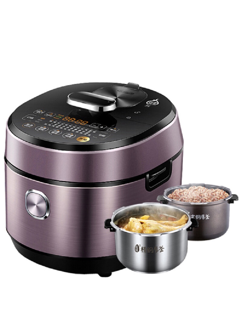 美的(midea) my-ht5077p 高端ih双胆浓香电压锅 5l 紫色