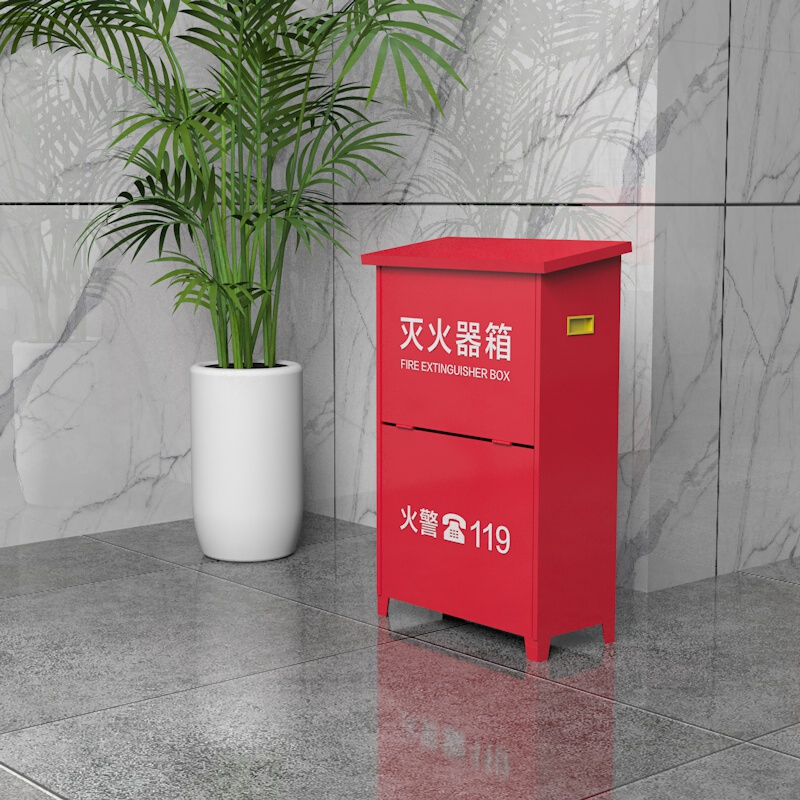 灭火器箱子干粉水基消防箱子 4KG干粉箱子 手提式高清大图