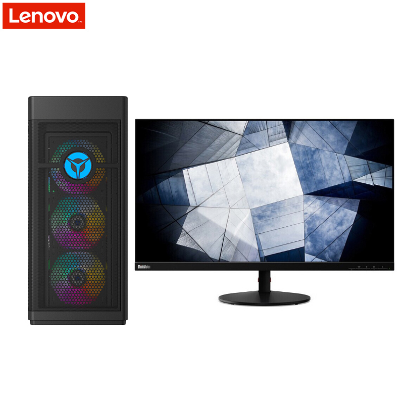 联想(Lenovo)拯救者刃9000K游戏台式电脑(i9-10900K 64GB 4TB+2TB固态 RTX2070Super 8G独显)S28U 28英寸4K显示器