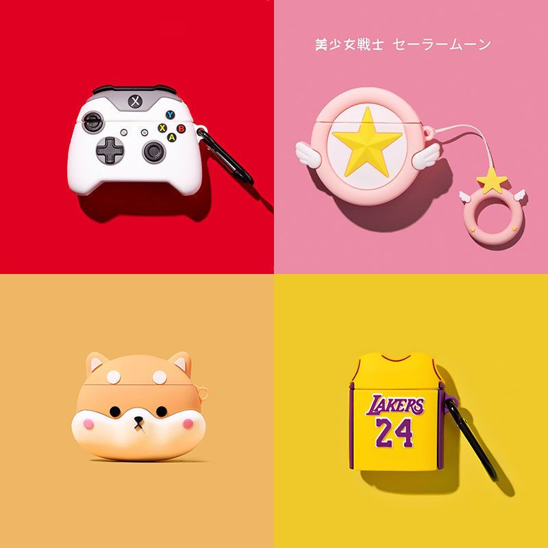 提醒[只卖耳机套-不卖耳机] AirPods1/2代 airpods保护套通用龙苹果无线蓝牙耳机套i11卡通可爱i12硅