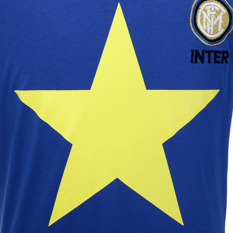 国际米兰足球俱乐部官方星条纹文化衫(棉氨材质)-蓝色 (Inter Milan)