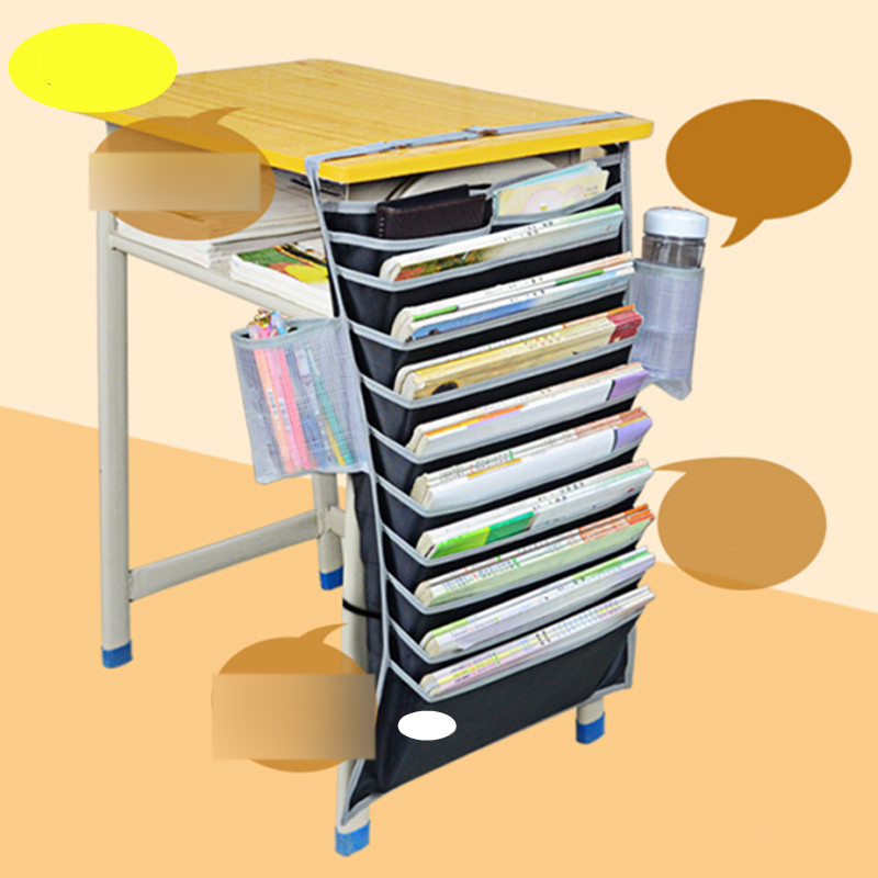 学生文具课桌书箱书籍多层挂式书挂袋桌面收纳盒收纳挂袋储物袋生活
