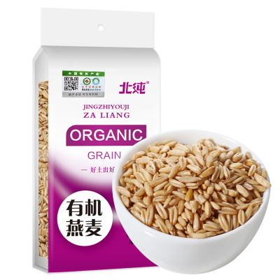 北纯 有机 燕麦 380g/袋 米面粮油 杂粮 五谷杂粮 粗粮 燕麦粥(真空包装)