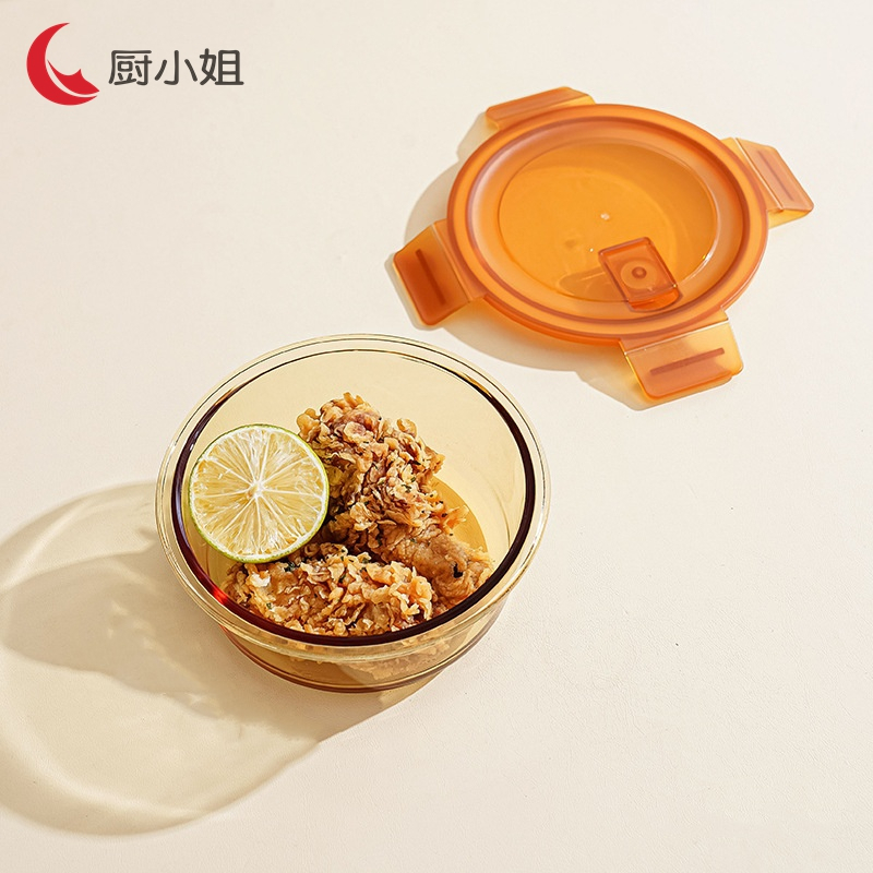 厨小姐微波炉玻璃饭盒-圆形620/个