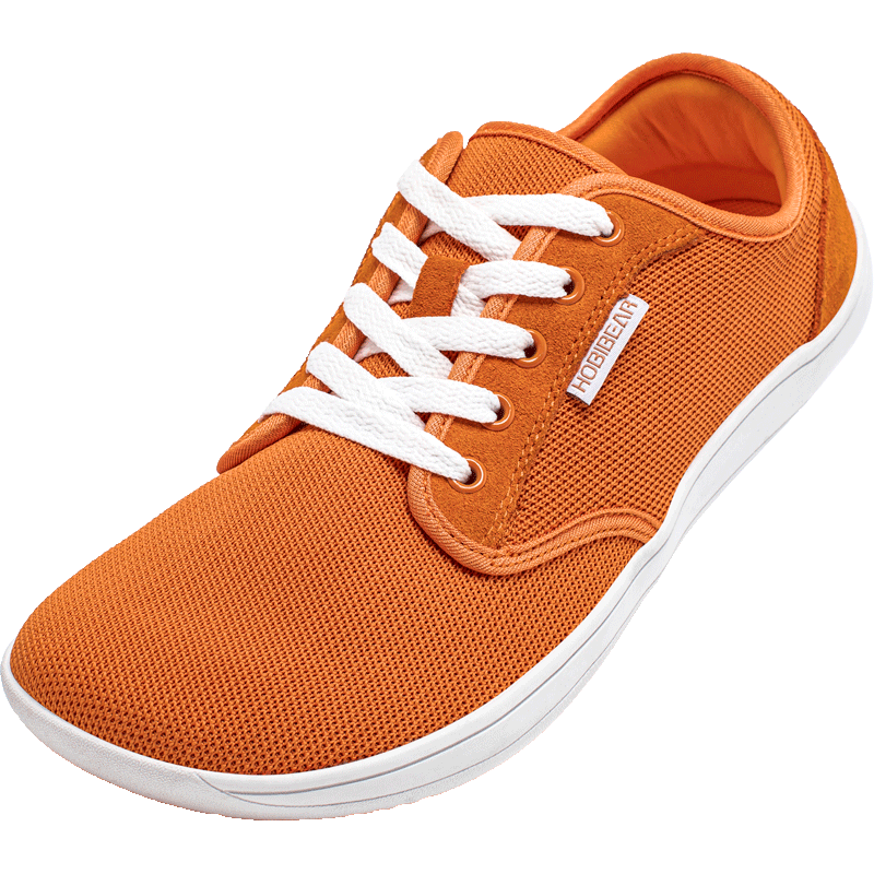 HOBIBEAR时尚轻便板鞋男女同款透气耐磨舒适百搭潮流设计 橙色 40码