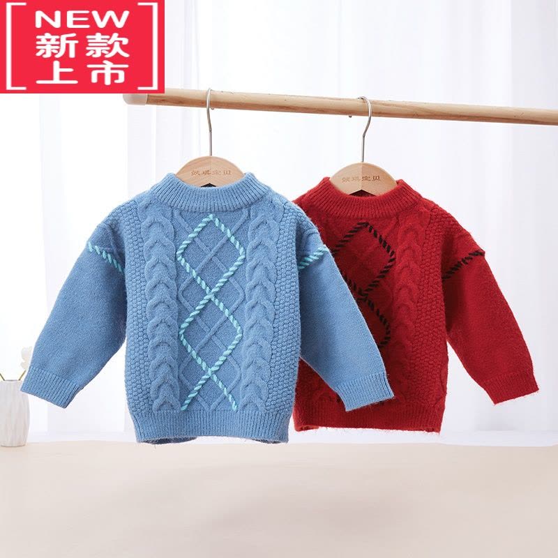 可莉允宝宝圣诞毛衣儿童针织衫加厚女童上衣男童线衣童装小婴儿衣服冬装图片