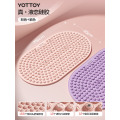 YOTTOY液态软硅胶指压板原地超慢跑中医减肥足底按摩垫脚踩趾压板 粉+紫【真液态硅胶】长得像不代表就一样（75*45CM）