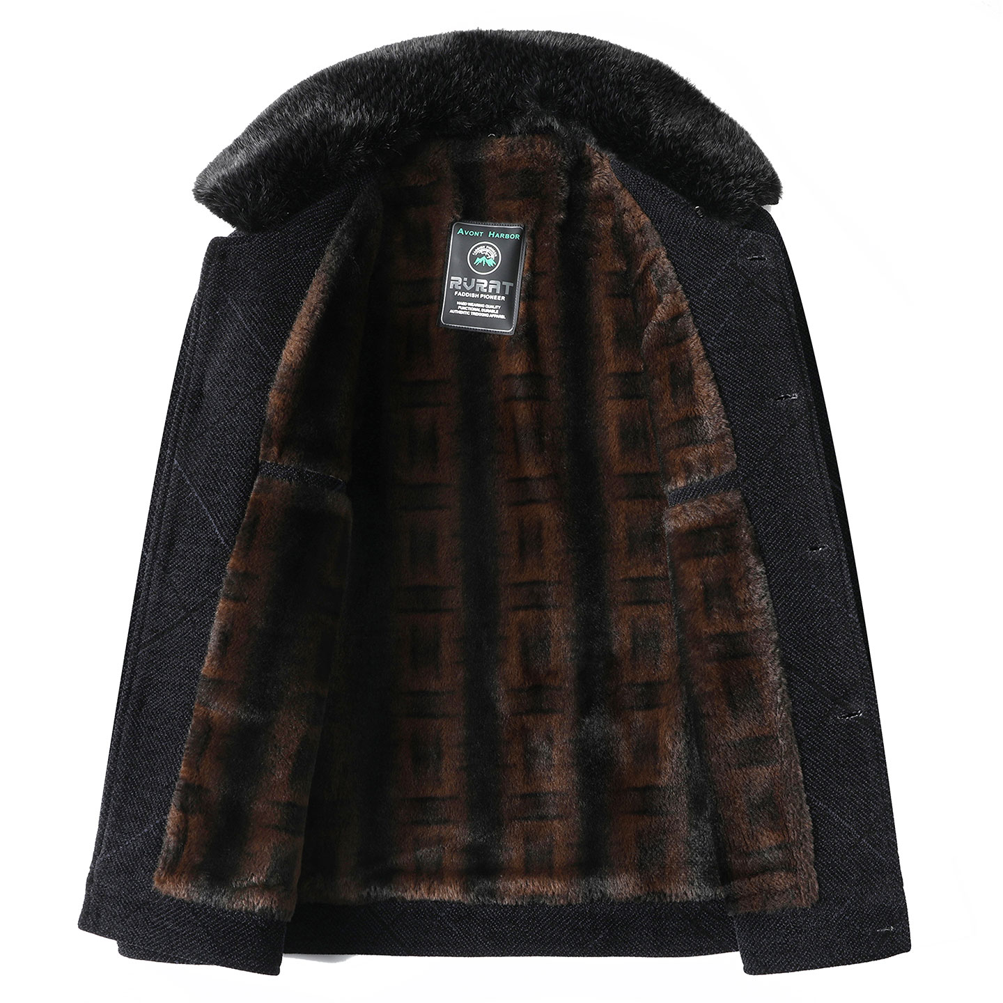 啄木鸟爸爸冬装外套装50岁60中老年人男70加绒加厚80爷爷老人棉衣高清大图