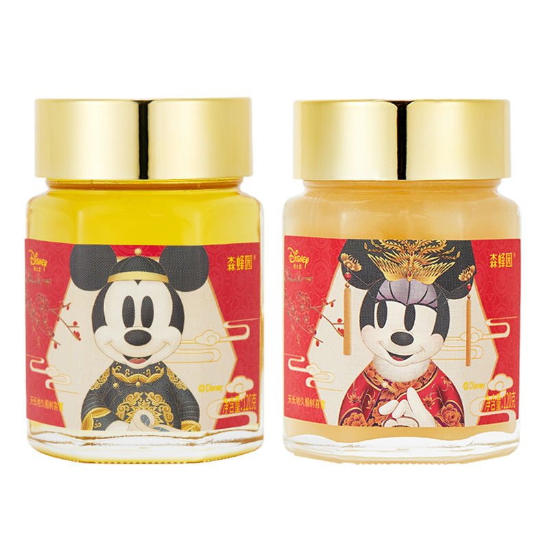 森蜂园&迪士尼定制(米奇米妮)天长地久椴树喜蜜120g*2瓶