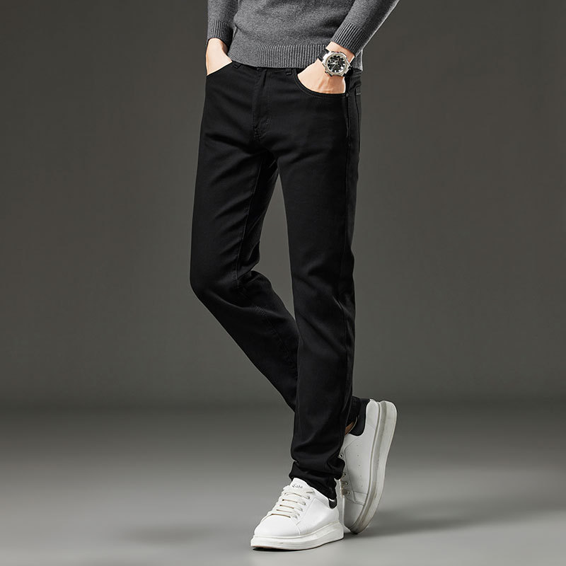 秋冬新款男牛仔裤男弹力舒适不紧绷休闲裤男士潮牌百搭直筒裤_897_936_219高清大图