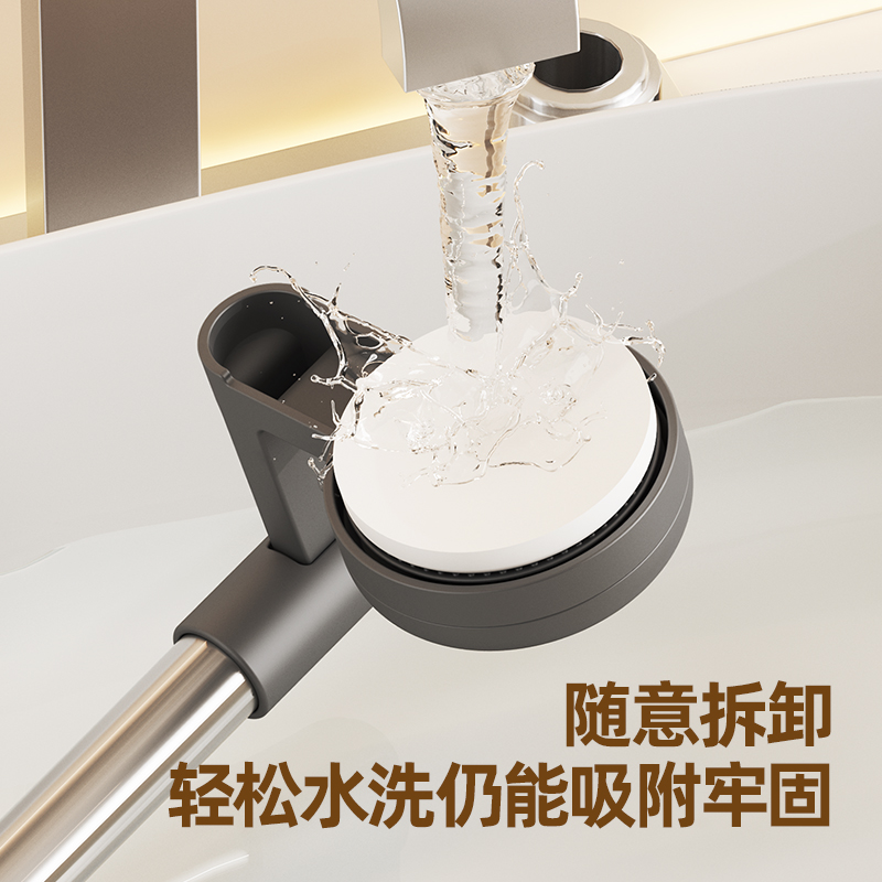 意可可(ecoco) 吸盘伸缩毛巾架(1000mm)E25132枪灰色高清大图