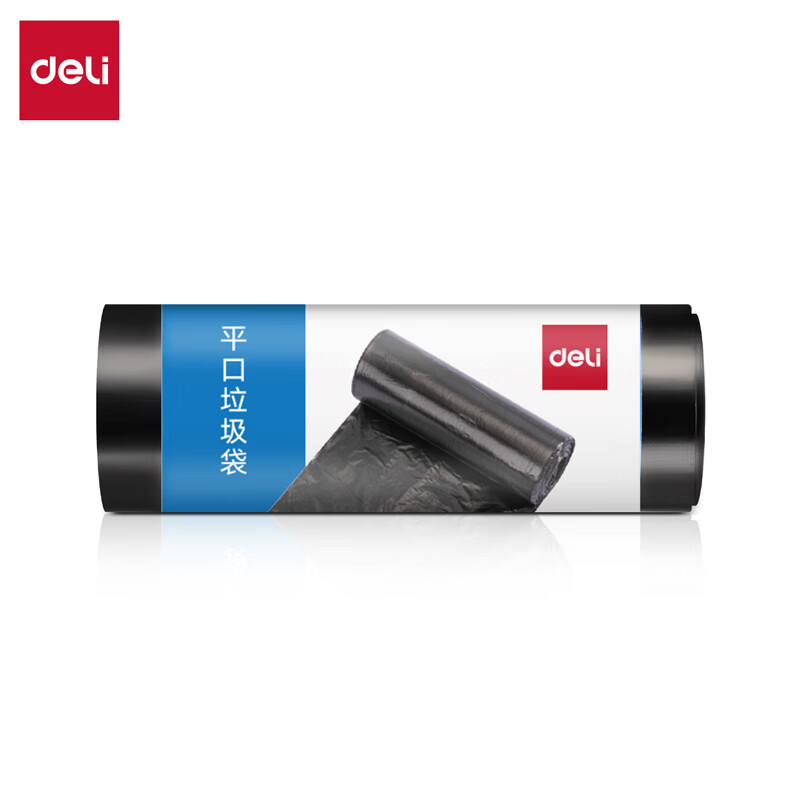得力 DP738清洁劳保-垃圾袋平口八角底50*60cm(黑)(30只/卷) 12卷 BJDT