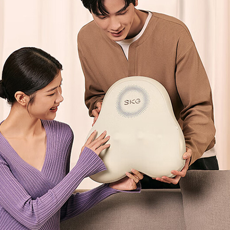 SKG腰部按摩器腰靠垫肩颈背部推揉红光热敷护腰T5系列2代高清大图