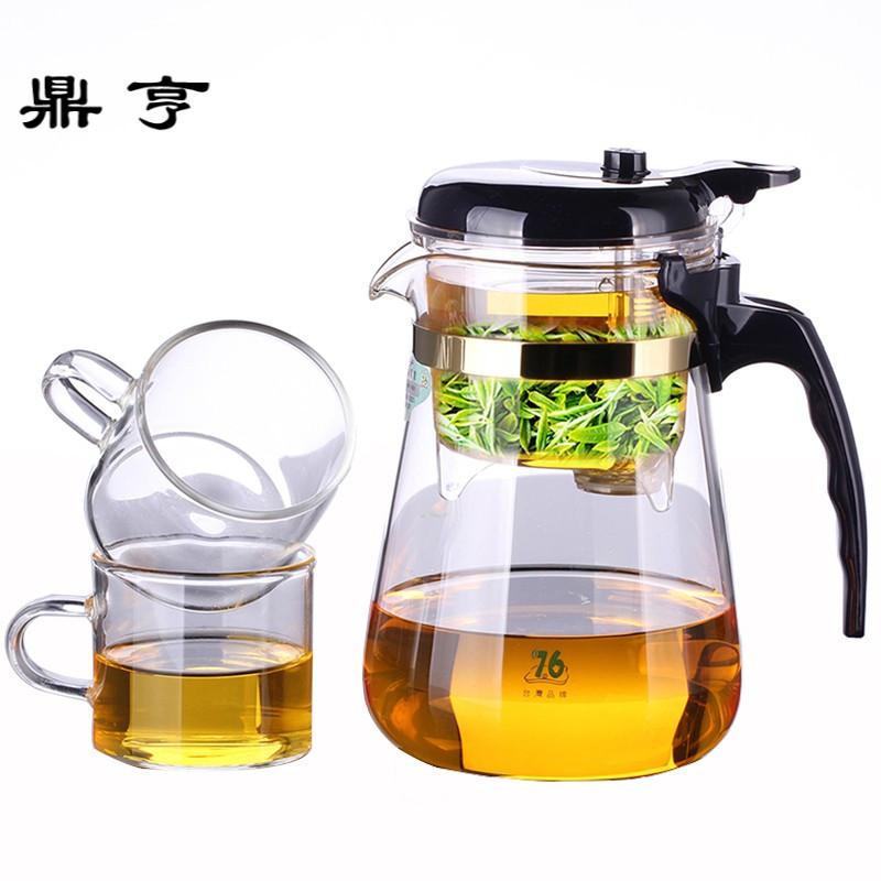 鼎亨台湾76飘逸杯泡茶壶耐热玻璃过滤茶水分离沏茶壶茶具杯子冲茶