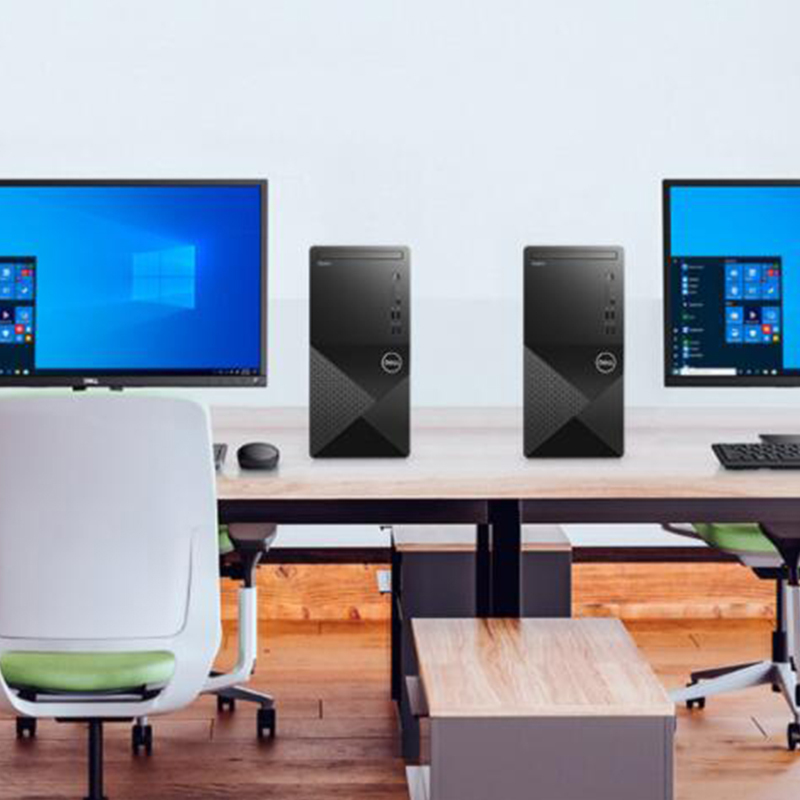 戴尔(DELL)成就Vostro3000系列 全新十代处理器 更强性能 商用办公 家用娱乐台式机电脑整机 27英寸屏 定制(Intel i3-10100 12GB 1TB 集显)