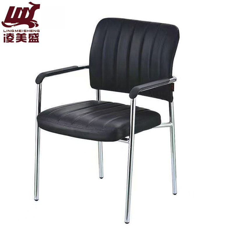 凌美盛 四腿椅皮面会议椅 LMS-187/把高清大图