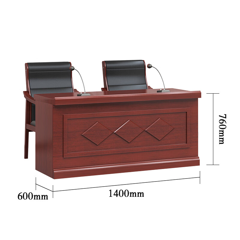 鑫金虎 演讲台会议室领导发言台油漆长条桌会议台桌1.4m高清大图