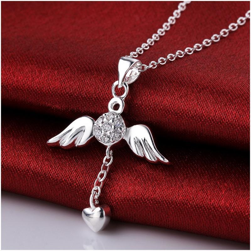 N674 Women Silver Necklace 镀925纯银女项链日韩版锁骨链潮人送女朋友七夕情人节礼物