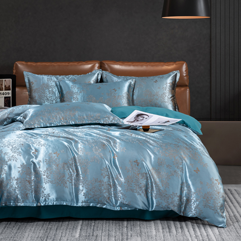 雅鹿 锦缎提花四件套高清大图