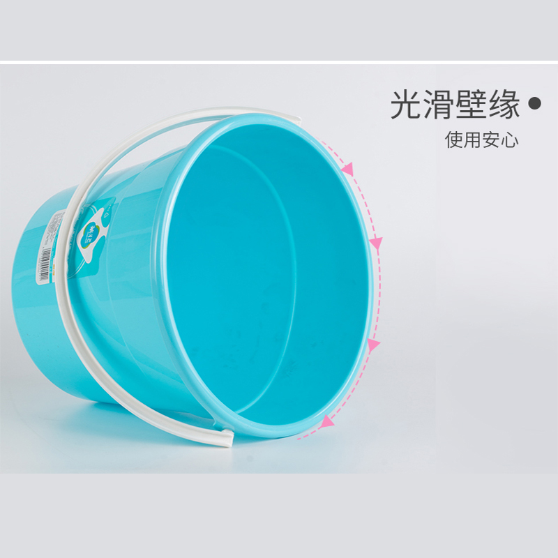 茶花手提带盖水桶家用储水用加厚洗拖把桶塑料大小圆桶宿舍洗澡桶高清大图