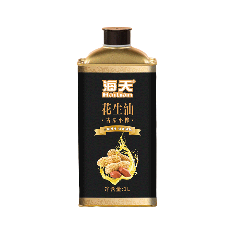 海天古法小榨花生油(铁瓶)1L