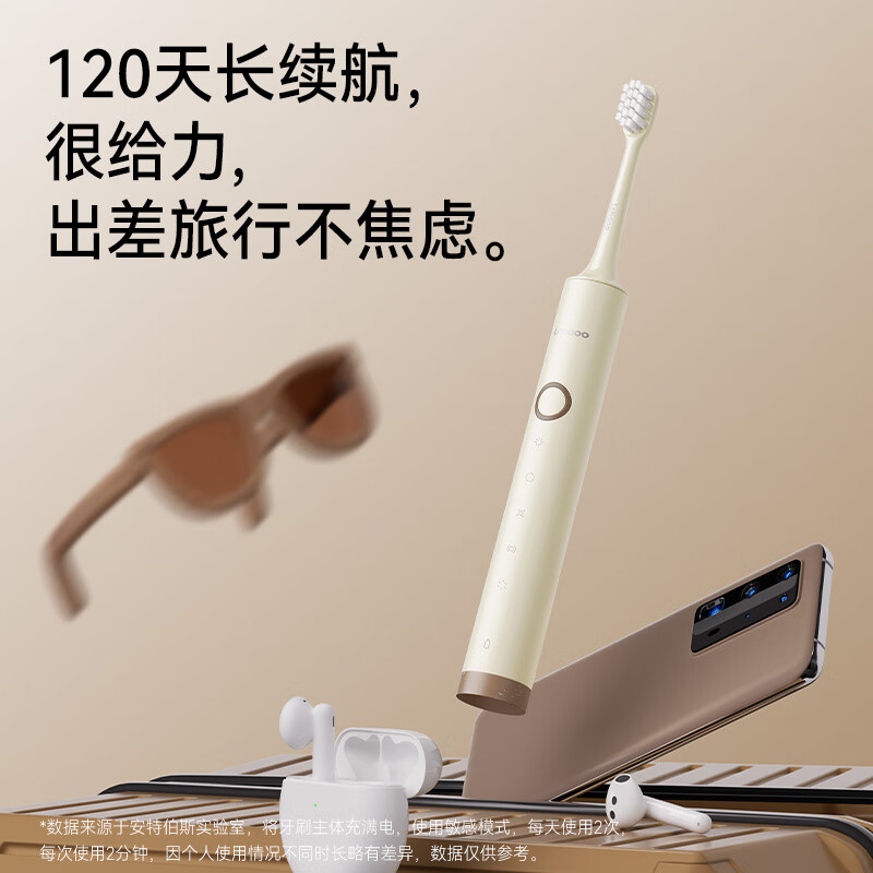 力博得(Lebooo)电动牙刷软毛护龈长续航120天电动牙刷情侣款送男友/女友生日礼物悦心2024款高清大图