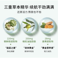 双心(Doppelherz)水飞蓟朝鲜蓟奶蓟草胶囊30粒/盒 含姜黄胆碱锌维B2加班熬夜应酬 3重精华 德国双心