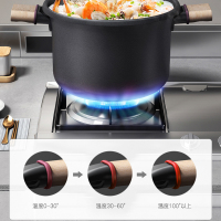 康巴赫(KBH)锅具 防溢汤锅 防溢救生圈设计 多层压铸 麦饭石色不易粘锅煤气灶电磁炉通用汤锅24cm