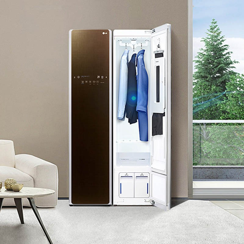韩国原装进口LG S3RF 智能蒸汽除菌衣物护理机 除菌祛除异味 防皱智能WiFi热泵烘干机 多功能挂烫机干衣机高清大图