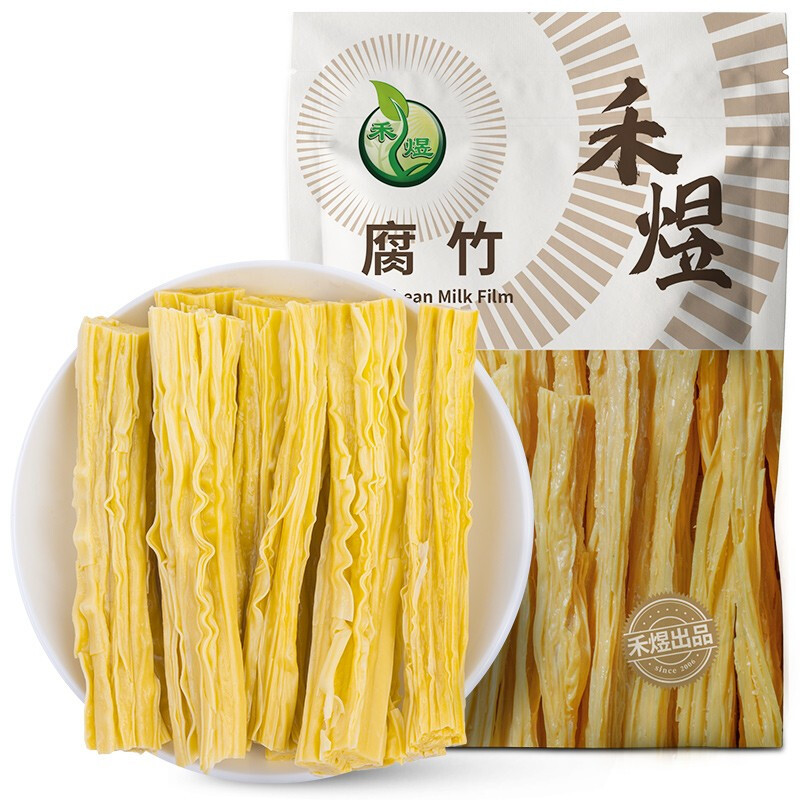 禾煜 福建福州原浆腐竹豆制品 干豆腐皮 油豆皮干火锅凉拌 500g