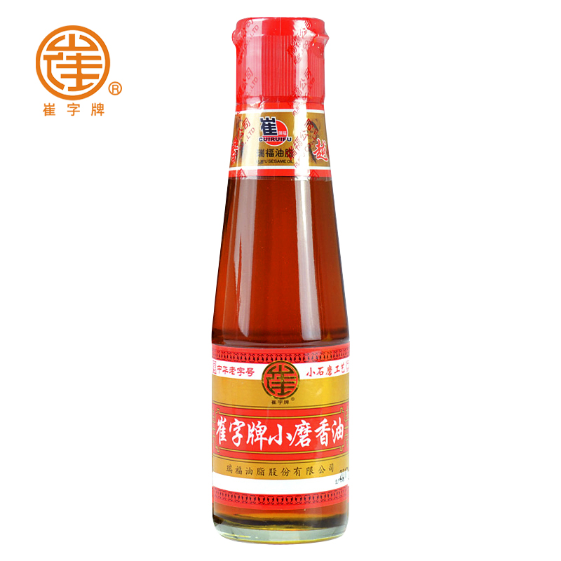 崔字小磨香油218ml*2瓶家用麻油凉拌菜纯芝麻油