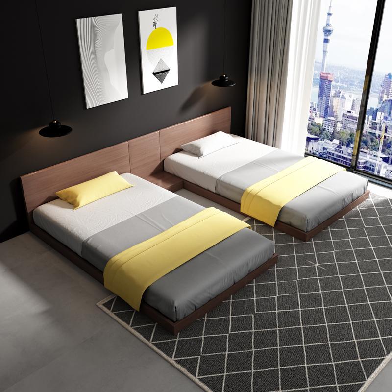 森美人简约现代榻榻米床日式床1.2m1.5米单双人床架阁楼出租房1.8米矮