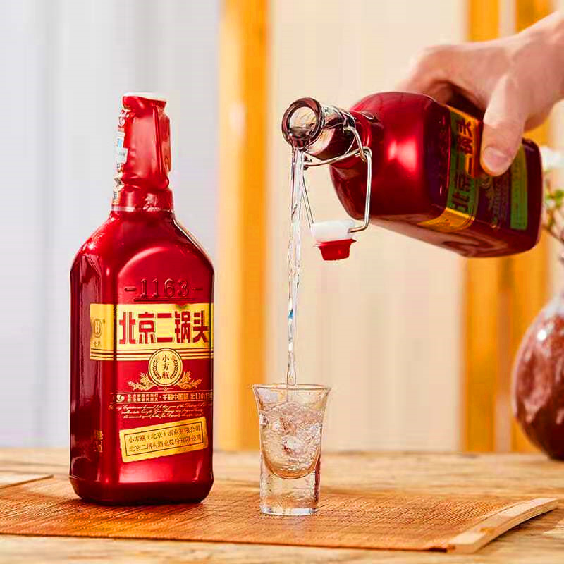 永丰牌二锅头 鸿运当头 42度清香型白酒 出口型小方瓶 红瓶 500ml *6瓶高清大图