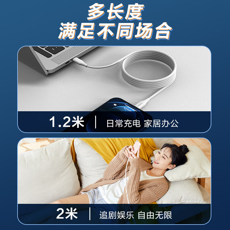 品胜PISEN华为Mate80pro专用线充套装高效快充便携设计智能识别安全可靠高清大图