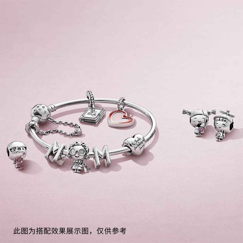 PANDORA潘多拉 925银串饰马尾女孩串珠 798016EN160