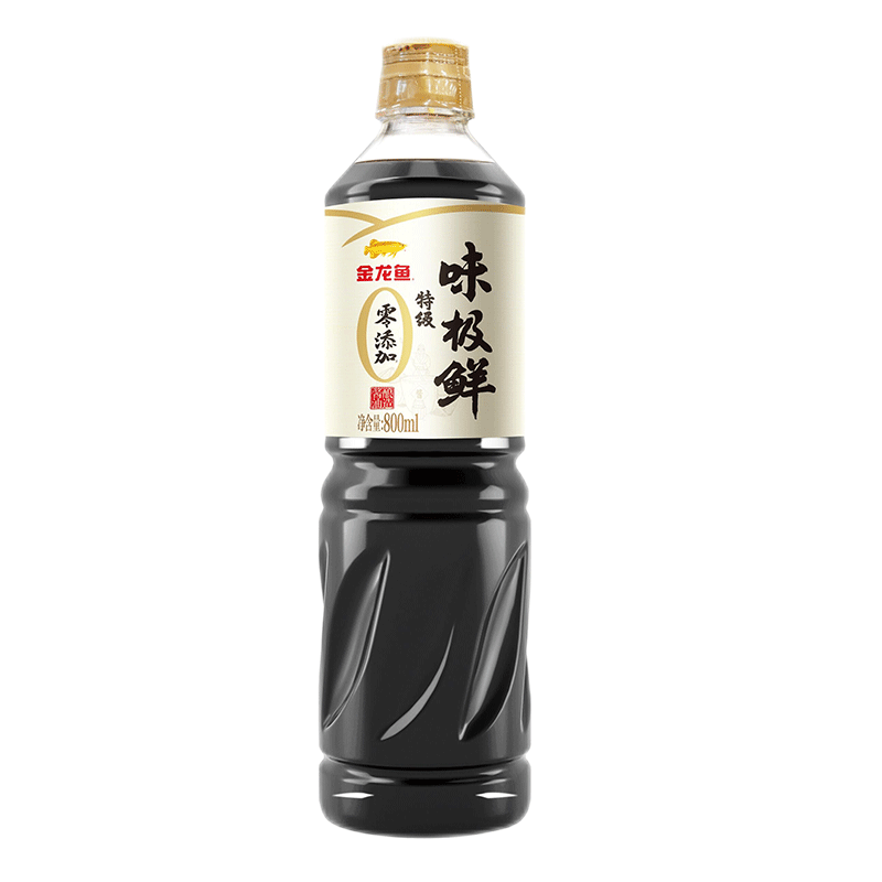 金龙鱼零添加特级味极鲜800ml 瓶装 酿造酱油 生抽