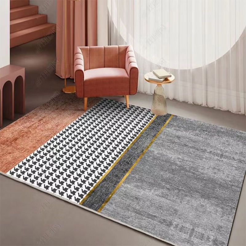 北欧现代简约几何地毯客厅现代沙发茶几垫卧室床边地垫地毯可水洗