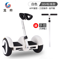 龙吟(LONGYIN)平衡车双轮儿童两轮成人电动代步车智能体感带扶杆—36V白色手控腿控发光轮