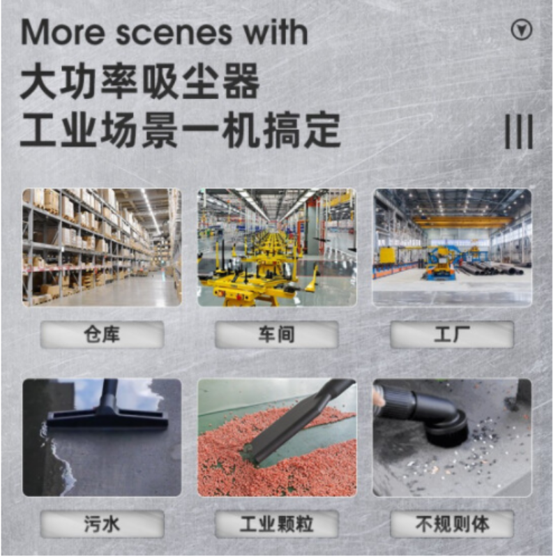 志高(CHIGO)5500W大型厂房用吸尘器强力大吸力大功率吸尘吸水机ZG-X803T-80L