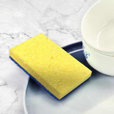源自法国天然木浆棉百洁布洗碗海绵双面刷碗布不沾油 1片体验装