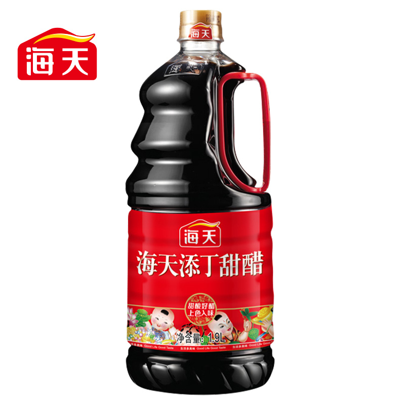 海天海天添丁甜醋1.9L 瓶防护凉拌水饺醋食用醋酿造食醋