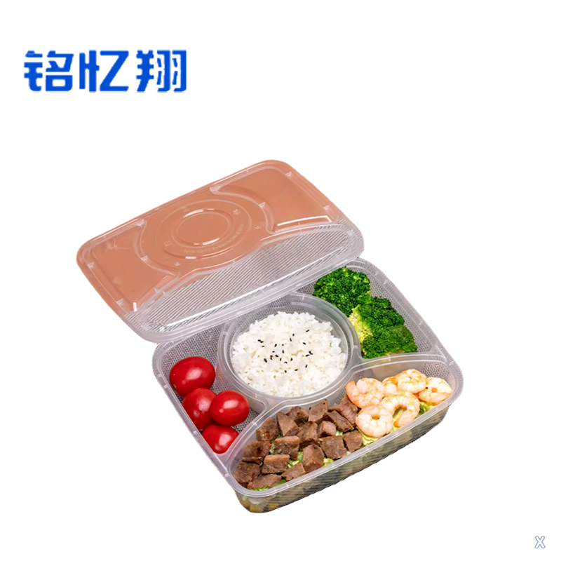 铭忆翔 一次性打包盒 1200ml四格3+1(100套) 箱