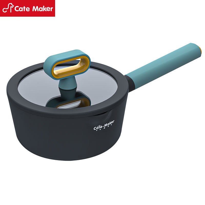 卡特马克(Cate Maker)GYL-BO18NH 北欧款奶锅宝宝辅食锅婴儿煎煮一体多功能煮泡面麦饭石不粘锅小奶锅炒锅