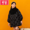 可莉允女童棉服2022新款大童中长款棉袄外套加绒加厚女大童冬装棉衣