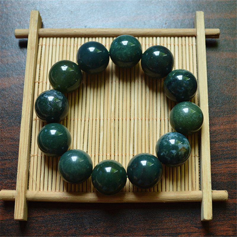 水玛瑙手链男士手串大珠款手环玉石佛珠手饰品 带证书送女朋友七夕情人节礼物
