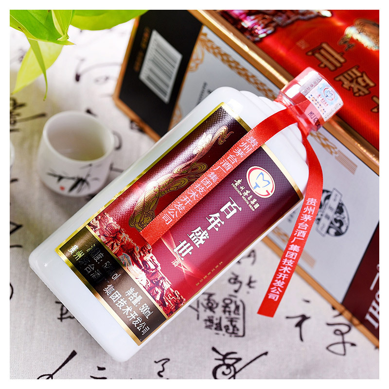 贵州茅台集团 百年盛世52度白酒 整箱装500ml*6瓶 柔雅浓香型