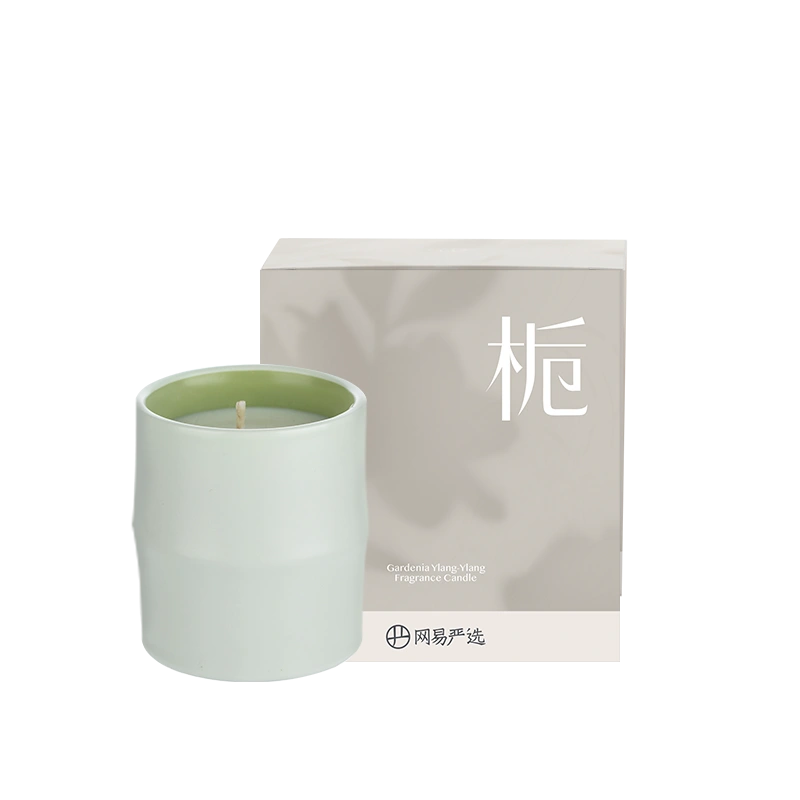 网易严选 国风陶瓷香氛系列 栀子依兰香薰蜡烛110g